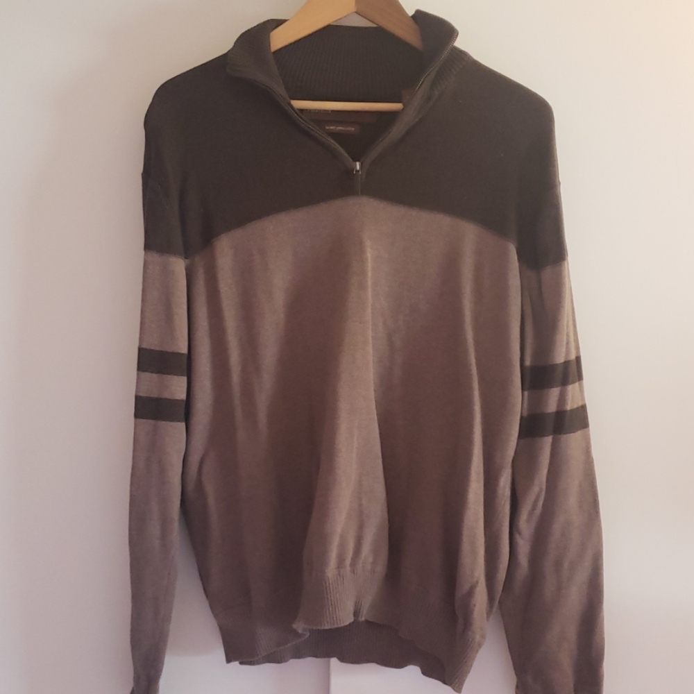 Mens Perry Ellis quarter  zip sweater size l